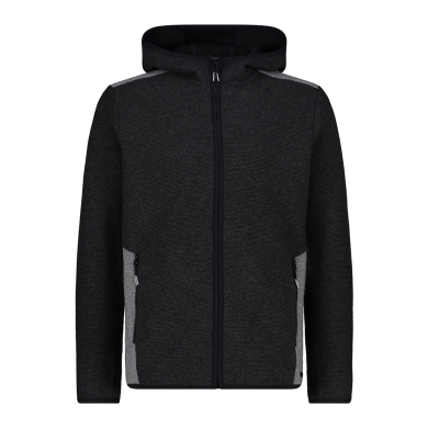 CMP Fleecejacke Wool-Tech mit Kapuze carbongrau Herren